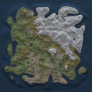 Thumbnail Rust Map: Procedural Map, Size: 4096, Seed: 231, 16 Monuments