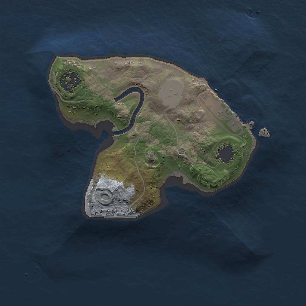 Rust Map: Procedural Map, Size: 1500, Seed: 738127590, 4 Monuments