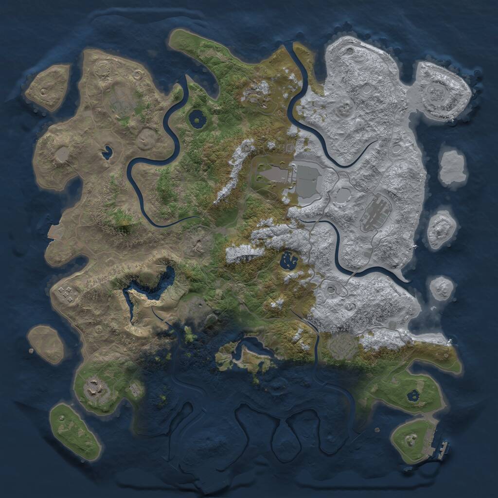 Rust Map: Procedural Map, Size: 4200, Seed: 35123, 15 Monuments