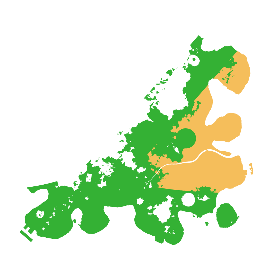 Biome Rust Map: Procedural Map, Size: 3500, Seed: 9211