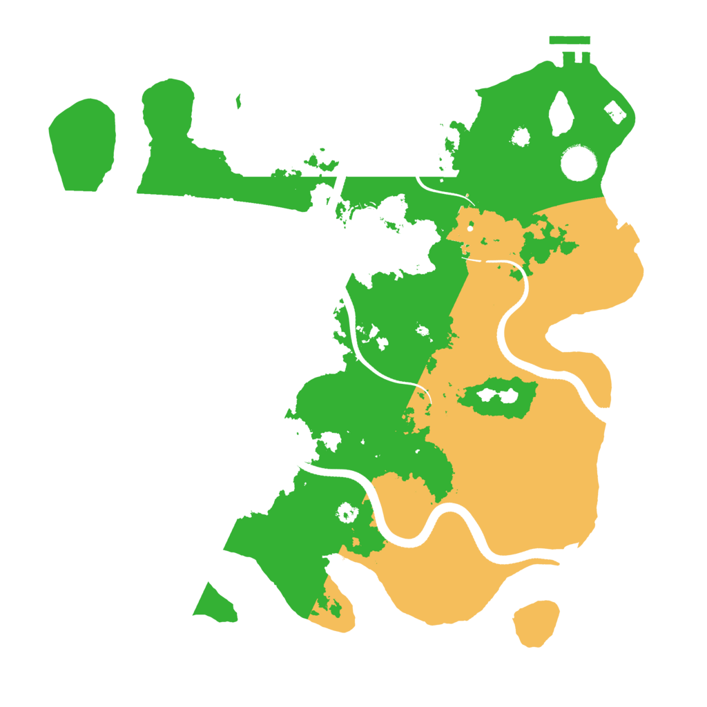 Biome Rust Map: Procedural Map, Size: 3500, Seed: 876