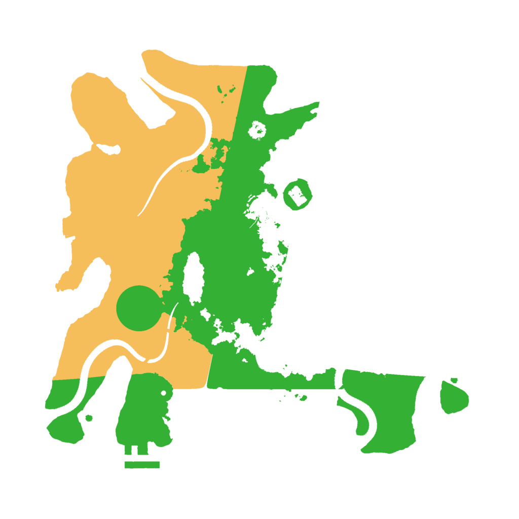 Biome Rust Map: Procedural Map, Size: 3000, Seed: 564645165