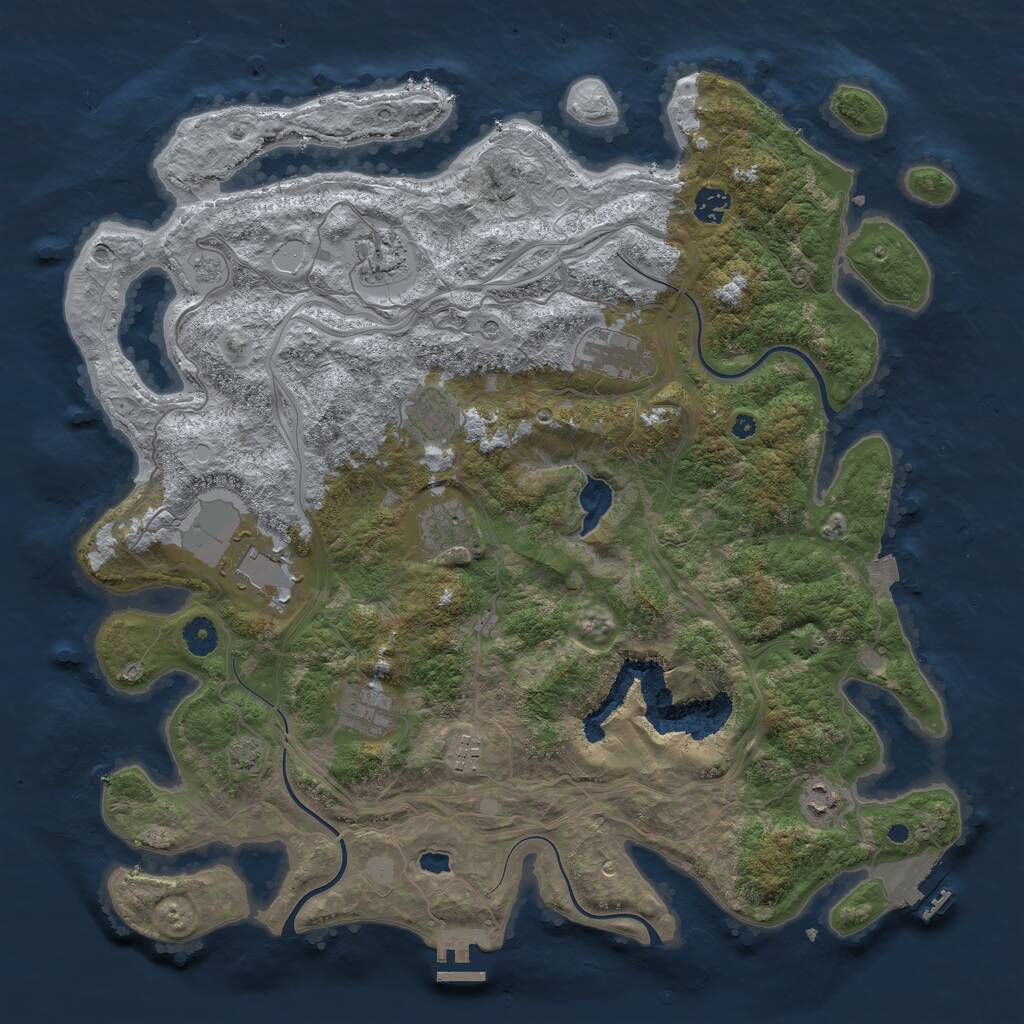 Rust Map: Procedural Map, Size: 4250, Seed: 330048314, 15 Monuments