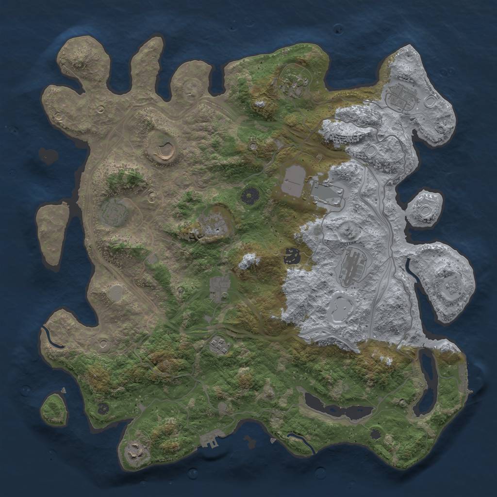 Rust Map: Procedural Map, Size: 4250, Seed: 2023020200, 18 Monuments