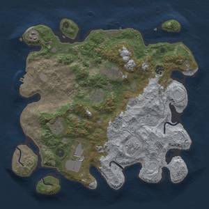 Thumbnail Rust Map: Procedural Map, Size: 3500, Seed: 12456, 15 Monuments