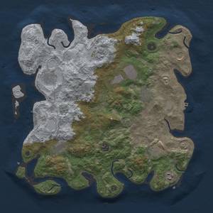 Thumbnail Rust Map: Procedural Map, Size: 3850, Seed: 60406472, 17 Monuments