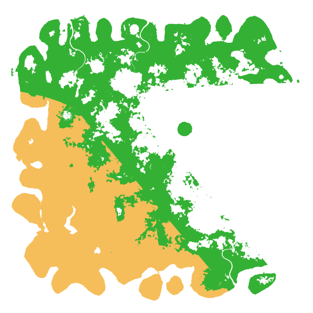 Biome Rust Map: Procedural Map, Size: 6000, Seed: 6666444