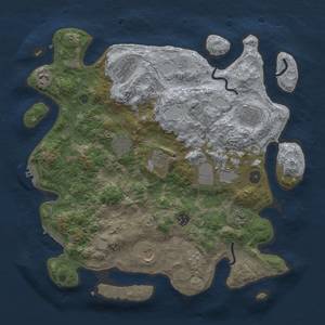 Thumbnail Rust Map: Procedural Map, Size: 3900, Seed: 28, 17 Monuments