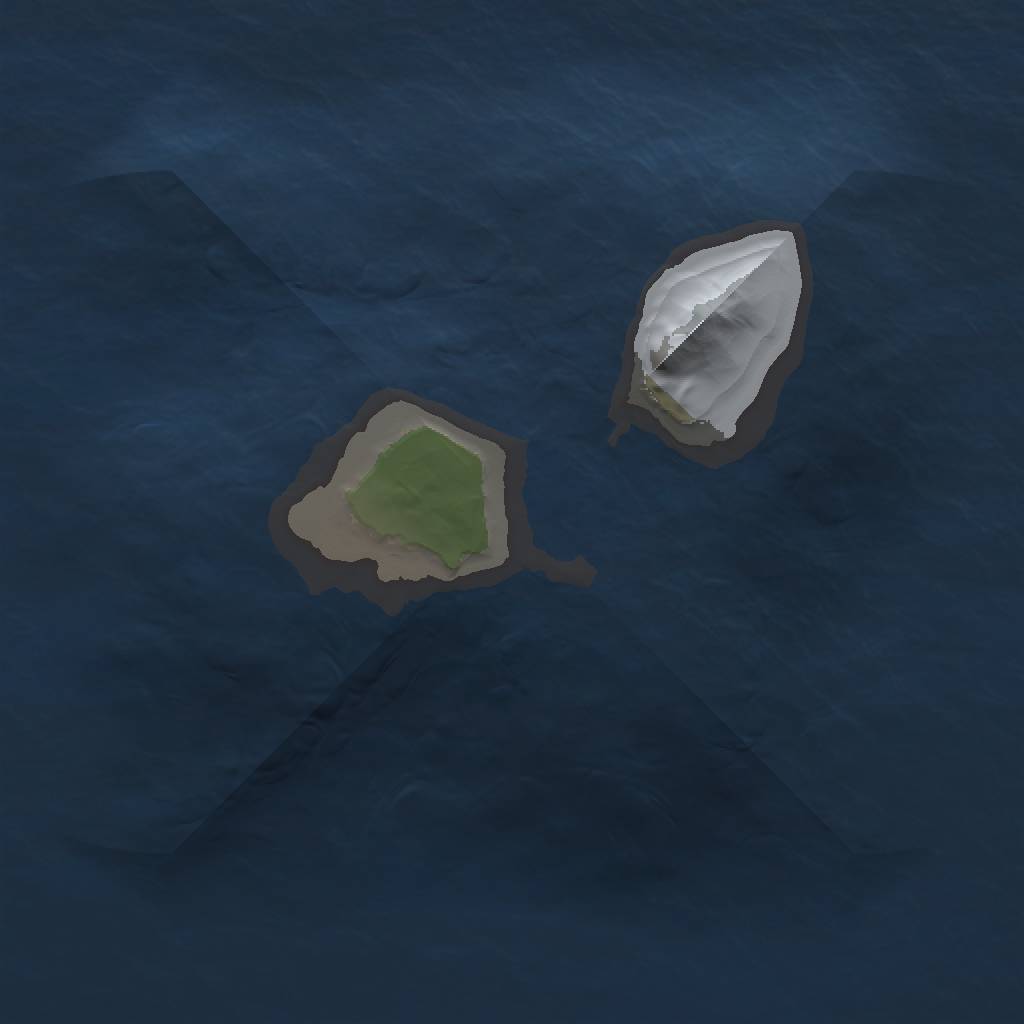 Rust Map: Barren, Size: 1000, Seed: 988345, 2 Monuments