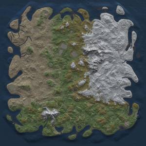 Thumbnail Rust Map: Procedural Map, Size: 6000, Seed: 666644, 18 Monuments