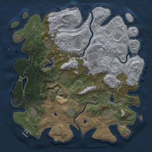 Thumbnail Rust Map: Procedural Map, Size: 4500, Seed: 1999215806, 18 Monuments