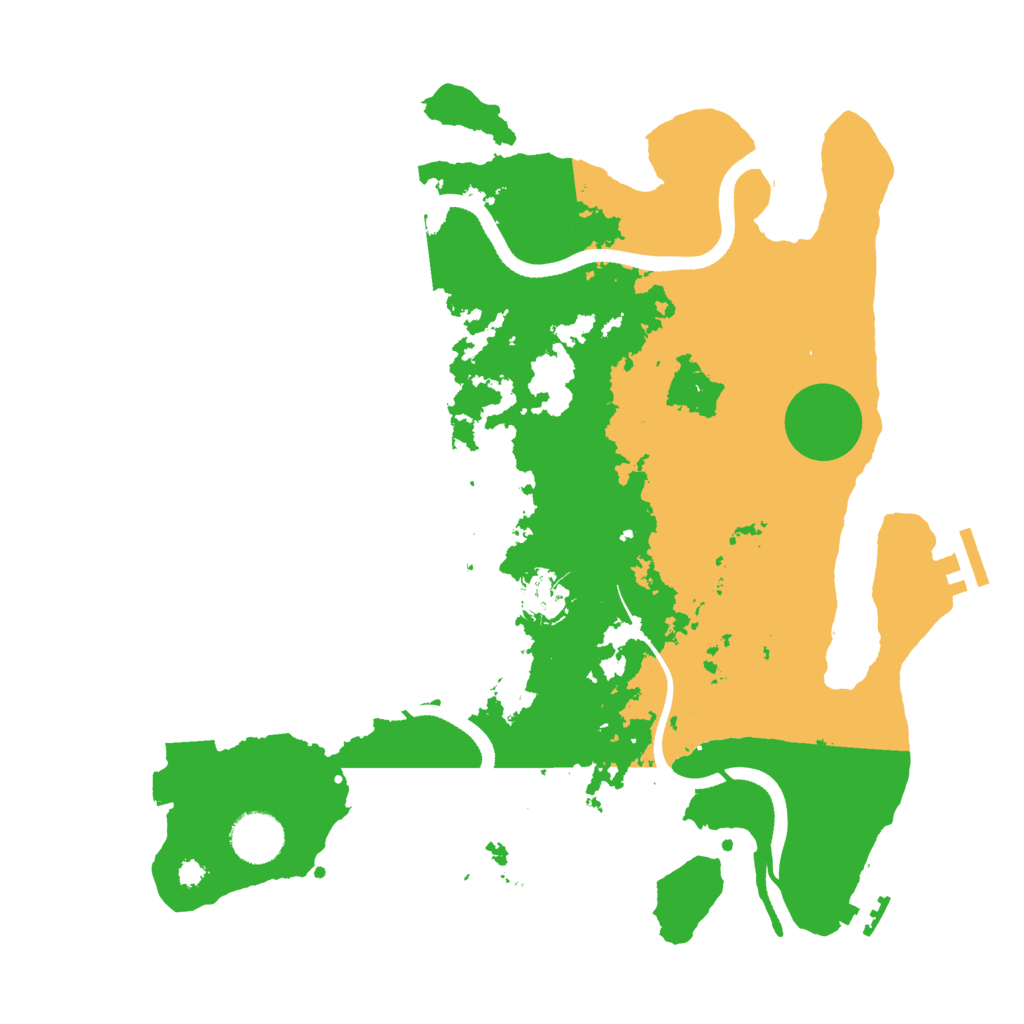 Biome Rust Map: Procedural Map, Size: 3500, Seed: 78729241
