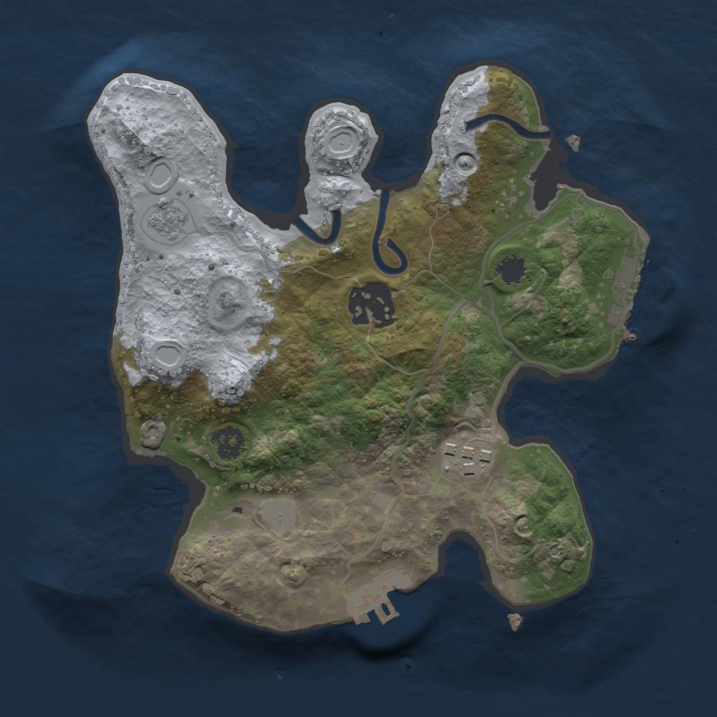 Rust Map: Procedural Map, Size: 2250, Seed: 246580895, 8 Monuments