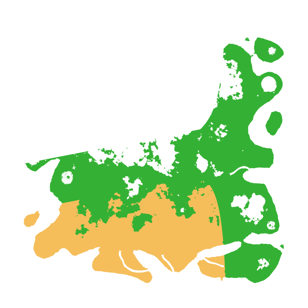 Biome Rust Map: Procedural Map, Size: 3700, Seed: 33377