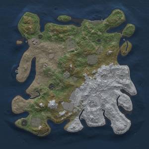 Thumbnail Rust Map: Procedural Map, Size: 3600, Seed: 10709391, 15 Monuments