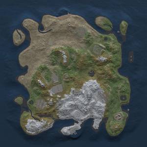 Thumbnail Rust Map: Procedural Map, Size: 3500, Seed: 47887473, 15 Monuments