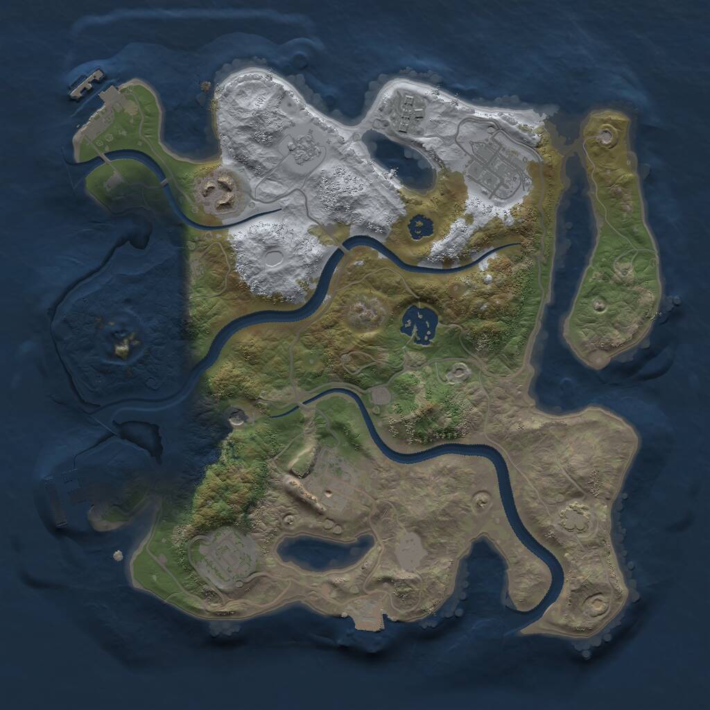 Rust Map: Procedural Map, Size: 2850, Seed: 5498432, 12 Monuments