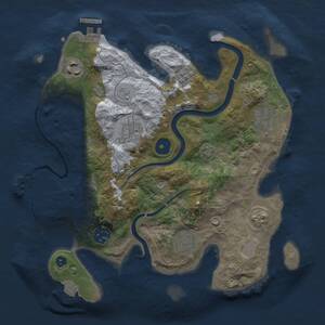 Thumbnail Rust Map: Procedural Map, Size: 3000, Seed: 11289148, 12 Monuments