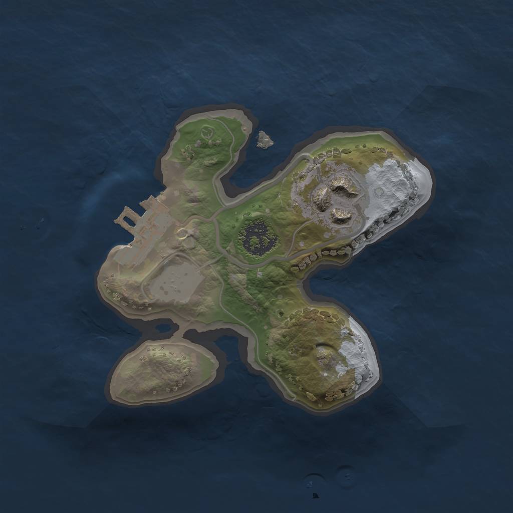 Rust Map: Procedural Map, Size: 1537, Seed: 9984561, 5 Monuments