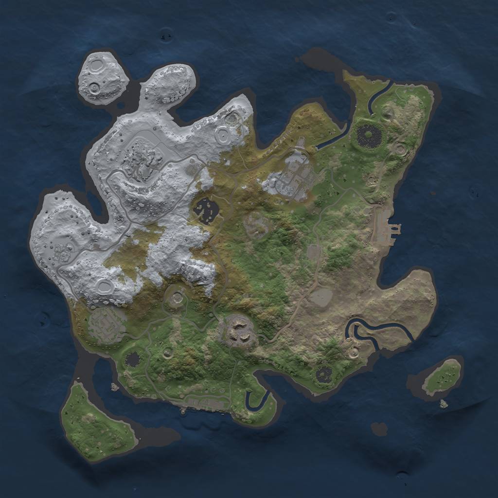 Rust Map: Procedural Map, Size: 3000, Seed: 622205967, 12 Monuments