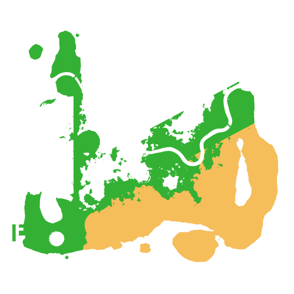 Biome Rust Map: Procedural Map, Size: 3500, Seed: 86292325