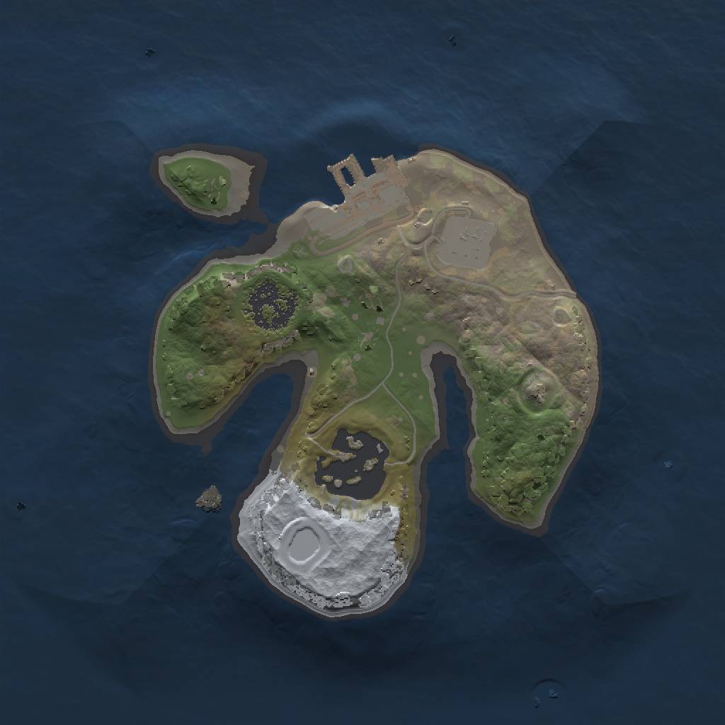 Rust Map: Procedural Map, Size: 1500, Seed: 8675309, 5 Monuments