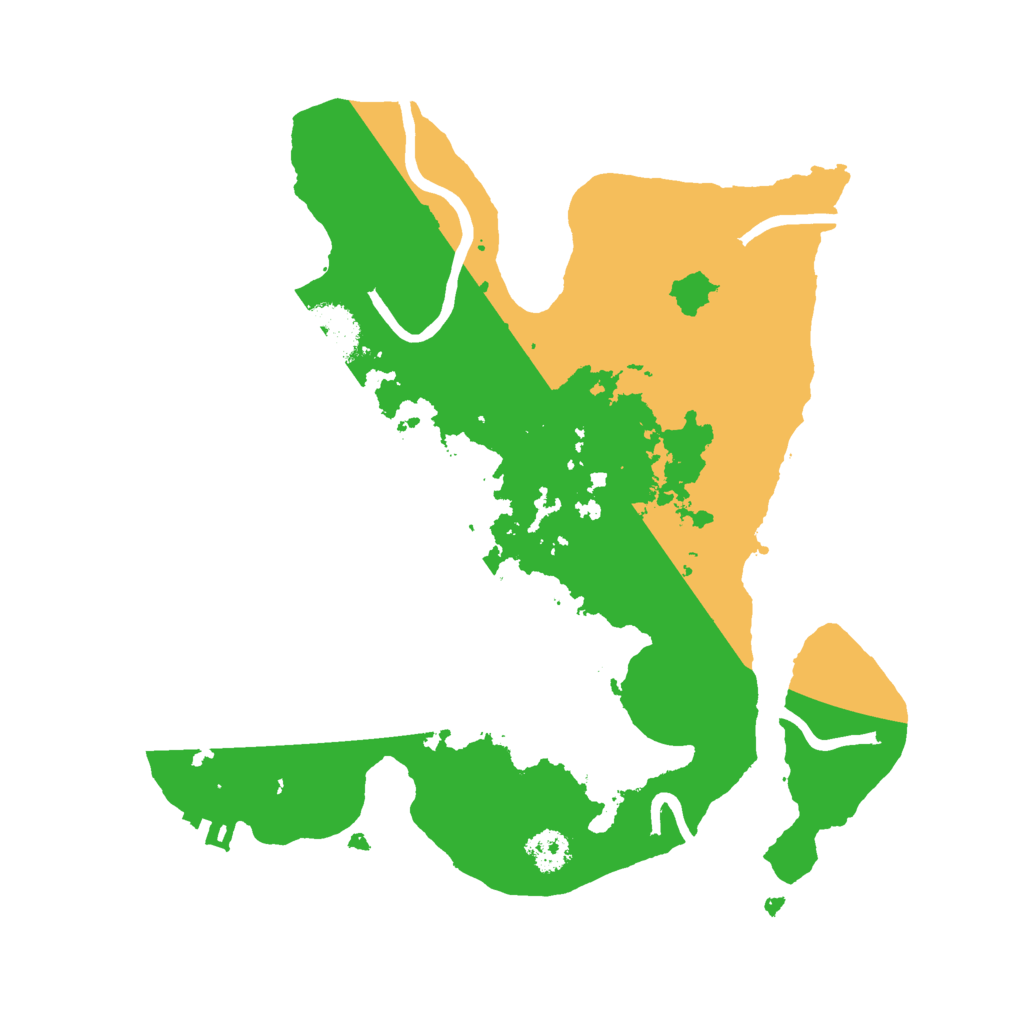Biome Rust Map: Procedural Map, Size: 2500, Seed: 56443232