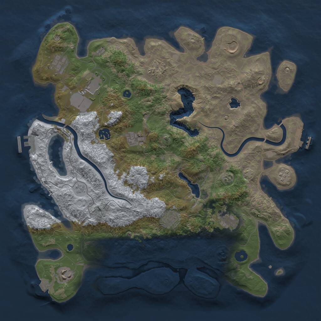 Rust Map: Procedural Map, Size: 4000, Seed: 1474391308, 16 Monuments