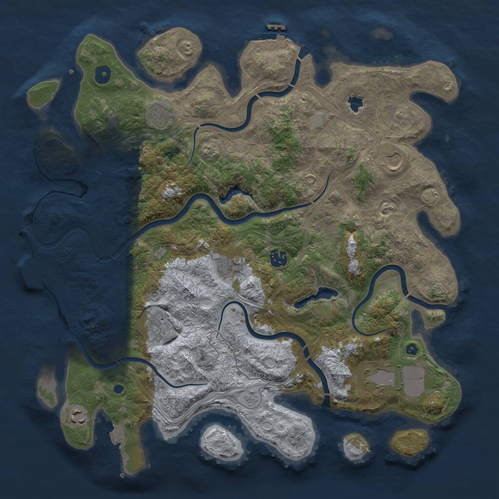 Rust Map: Procedural Map, Size: 4250, Seed: 1727179161, 14 Monuments