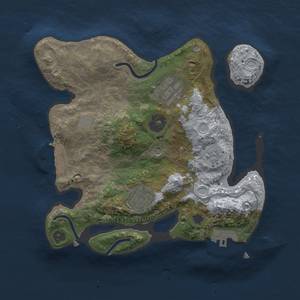 Thumbnail Rust Map: Procedural Map, Size: 2500, Seed: 456790789, 9 Monuments