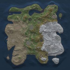 Thumbnail Rust Map: Procedural Map, Size: 3500, Seed: 1340573965, 17 Monuments