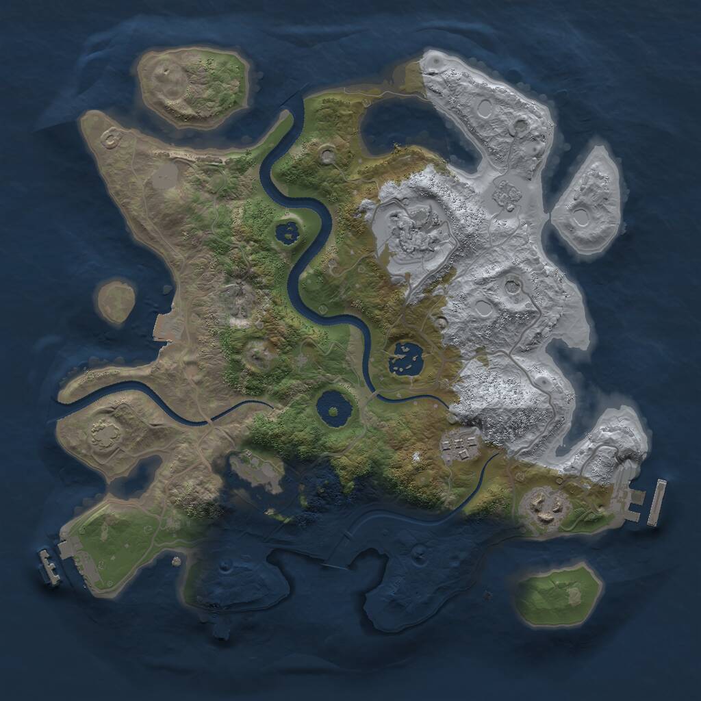 Rust Map: Procedural Map, Size: 3000, Seed: 29000, 11 Monuments