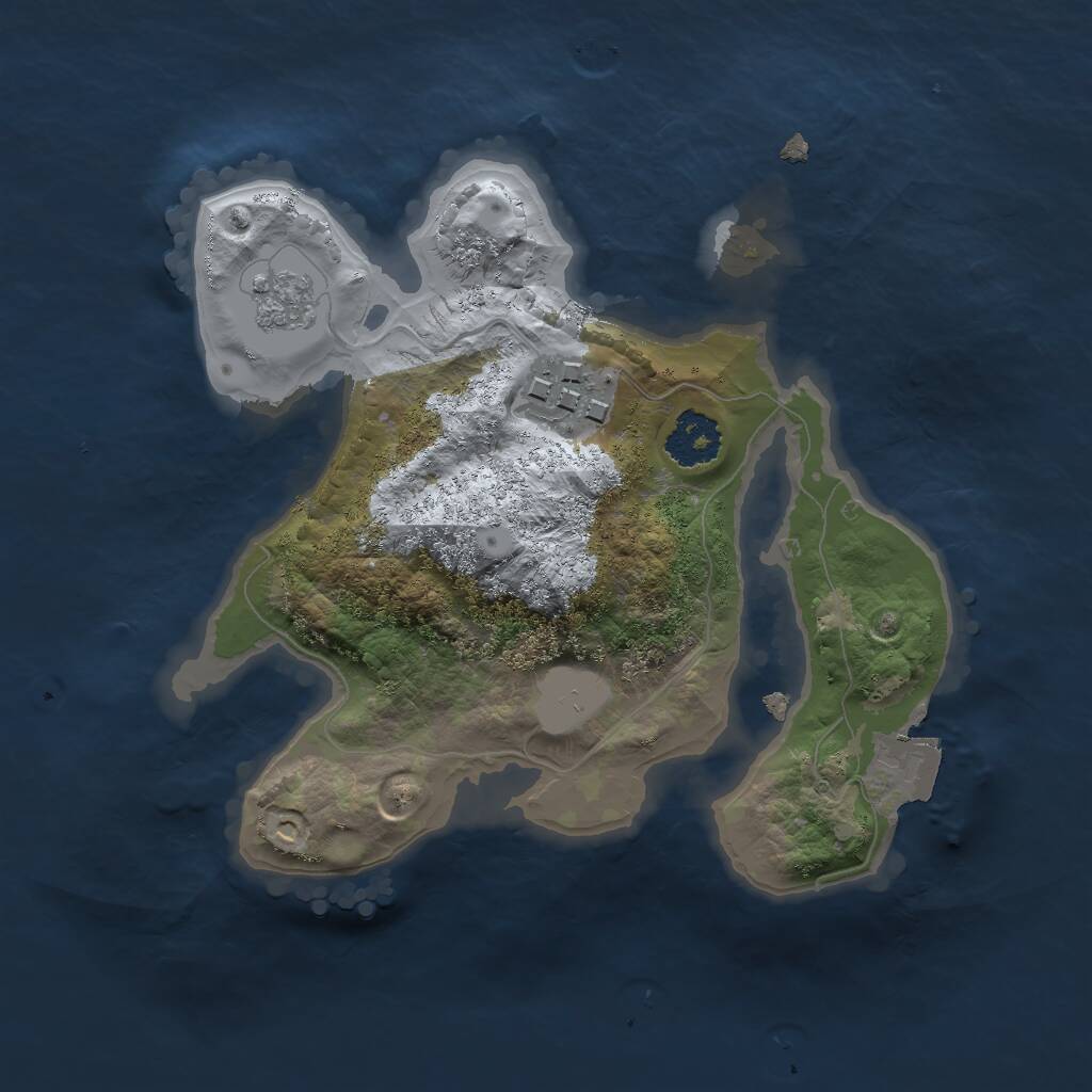 Rust Map: Procedural Map, Size: 2000, Seed: 8546203, 3 Monuments