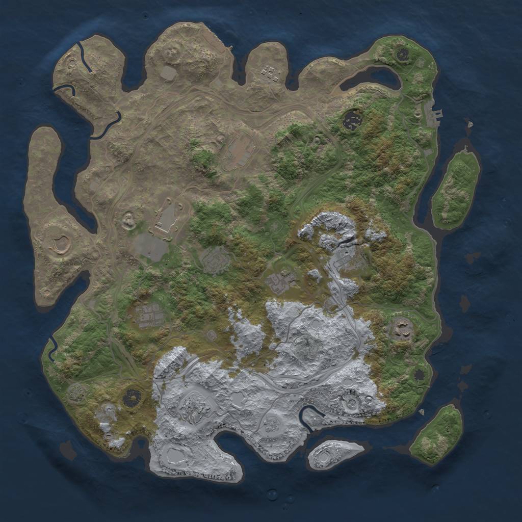 Rust Map: Procedural Map, Size: 4250, Seed: 56, 19 Monuments