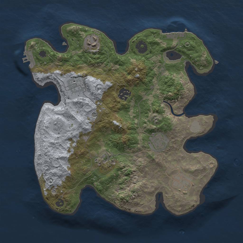 Rust Map: Procedural Map, Size: 3000, Seed: 362770433, 13 Monuments