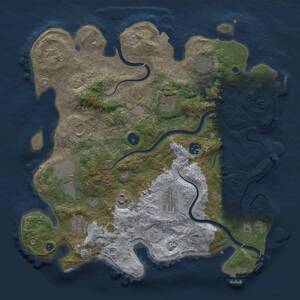 Thumbnail Rust Map: Procedural Map, Size: 3800, Seed: 274823751, 16 Monuments