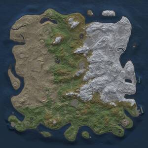 Thumbnail Rust Map: Procedural Map, Size: 4500, Seed: 2071501973, 17 Monuments