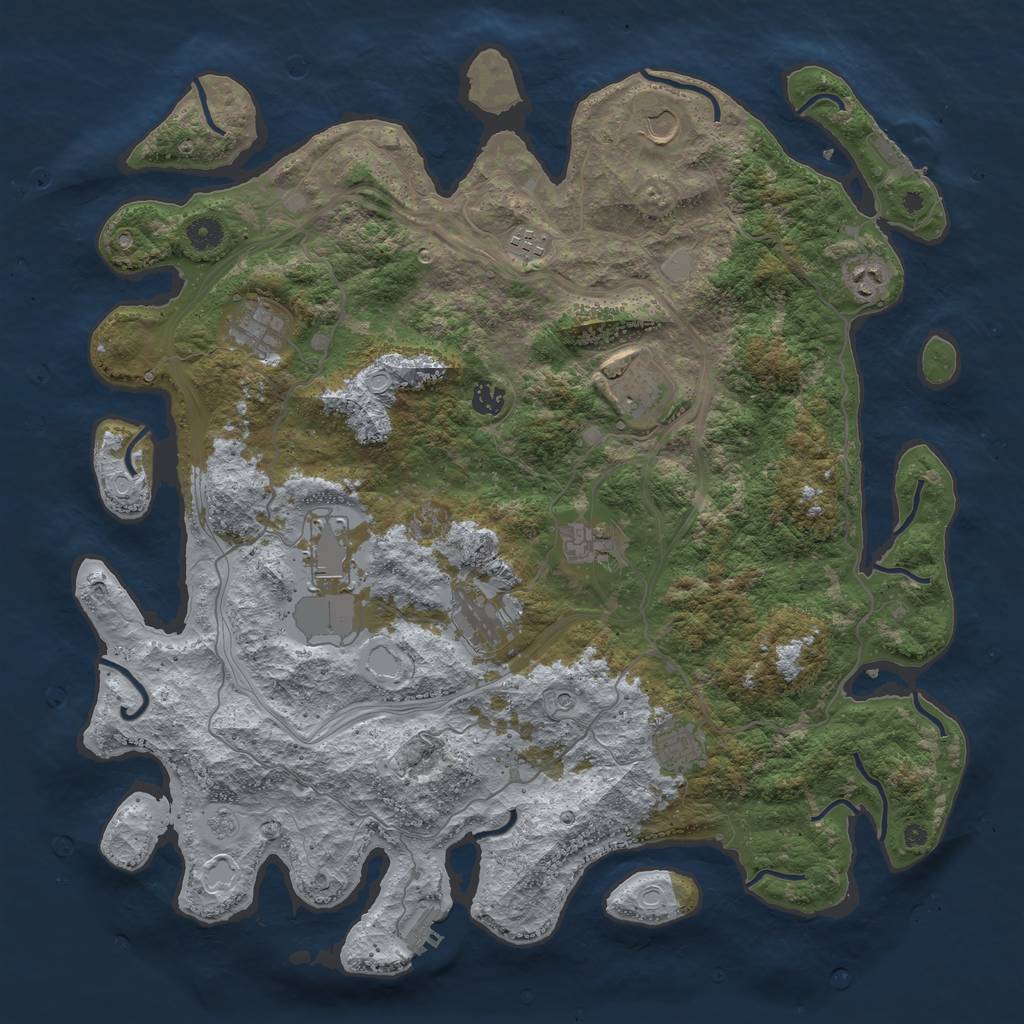 Rust Map: Procedural Map, Size: 4500, Seed: 339200362, 17 Monuments