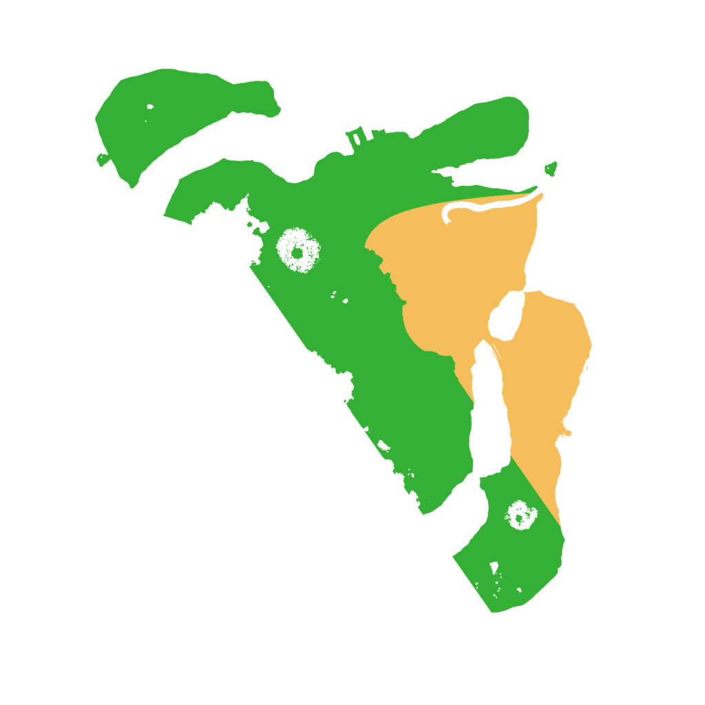 Biome Rust Map: Procedural Map, Size: 2500, Seed: 5345435