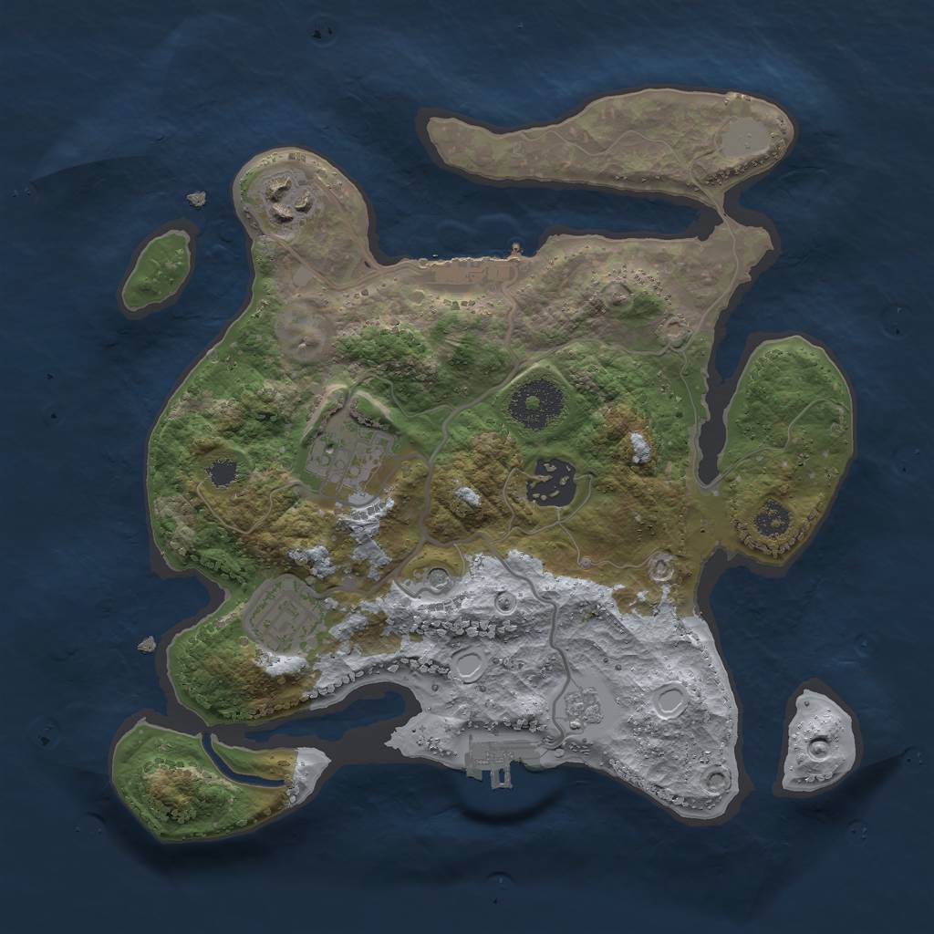 Rust Map: Procedural Map, Size: 2750, Seed: 1793, 11 Monuments