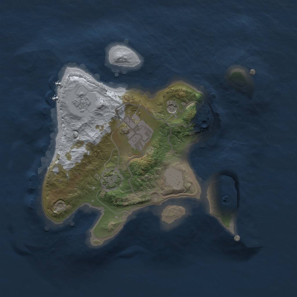 Rust Map: Procedural Map, Size: 2000, Seed: 56700, 5 Monuments