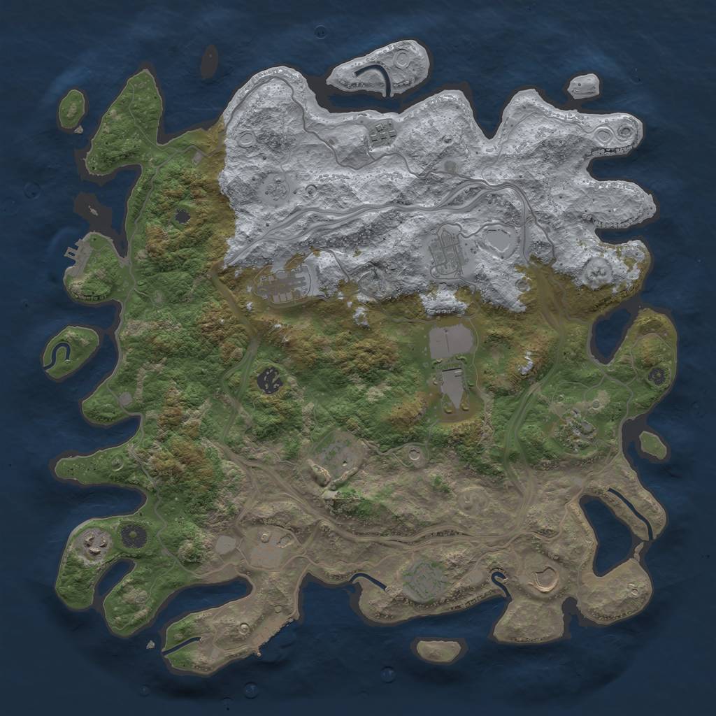 Rust Map: Procedural Map, Size: 4250, Seed: 1529575769, 18 Monuments