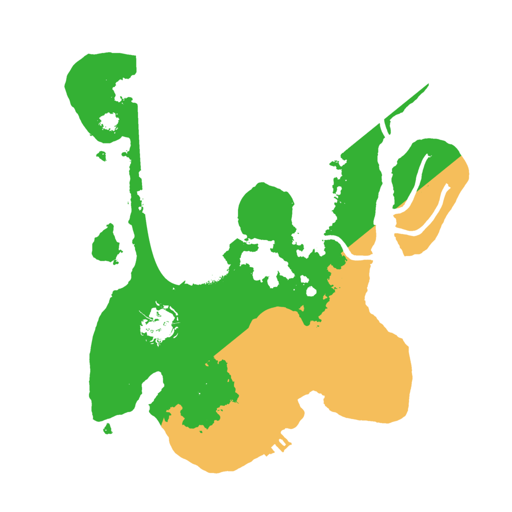 Biome Rust Map: Procedural Map, Size: 2500, Seed: 5392605