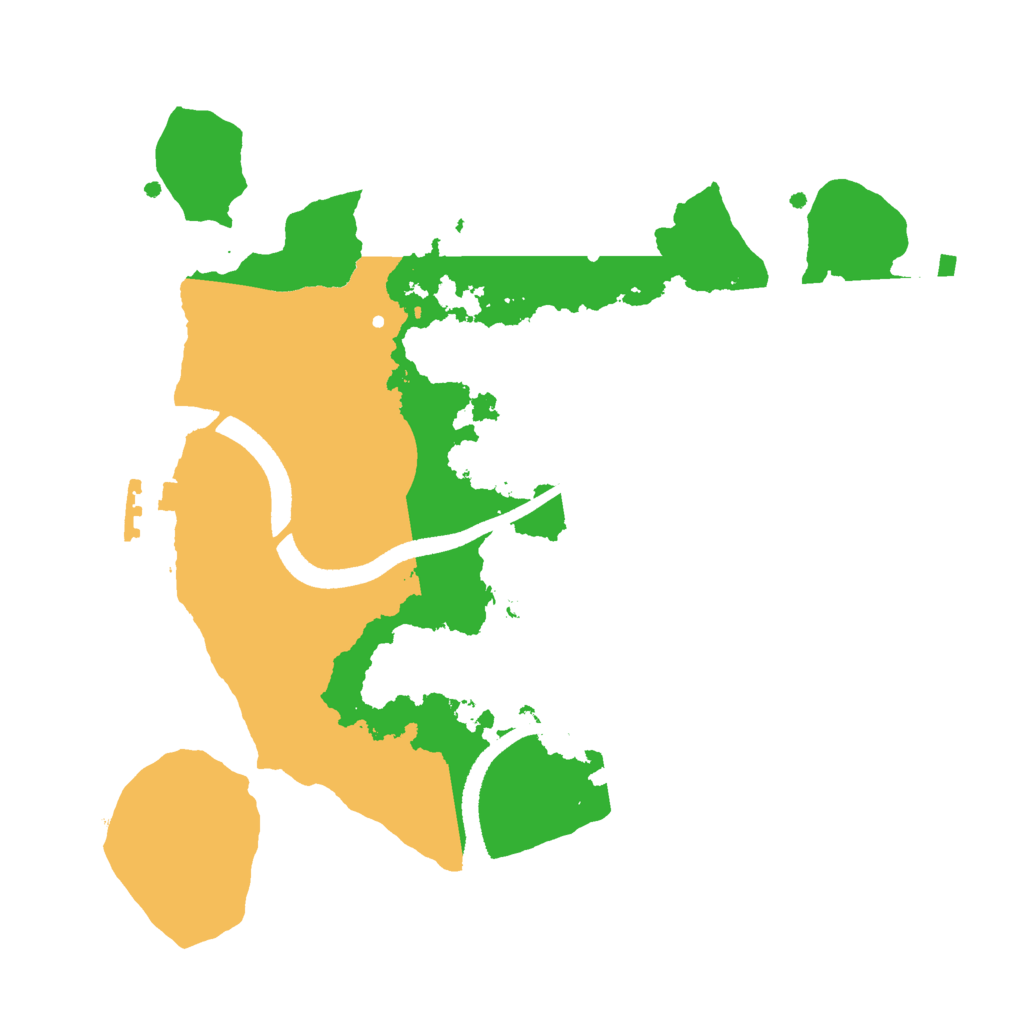Biome Rust Map: Procedural Map, Size: 2500, Seed: 55582926