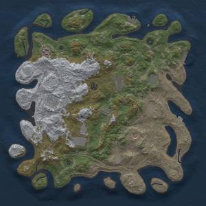 Thumbnail Rust Map: Procedural Map, Size: 4300, Seed: 143175, 17 Monuments