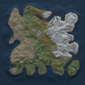 Thumbnail Rust Map: Procedural Map, Size: 3500, Seed: 2090928861, 15 Monuments