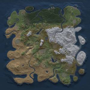 Thumbnail Rust Map: Procedural Map, Size: 4500, Seed: 108, 19 Monuments