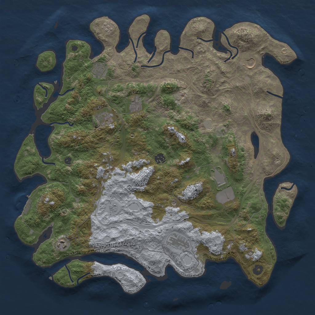 Rust Map: Procedural Map, Size: 4501, Seed: 1134402228, 15 Monuments