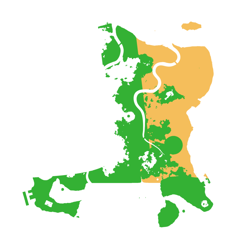 Biome Rust Map: Procedural Map, Size: 3500, Seed: 7743