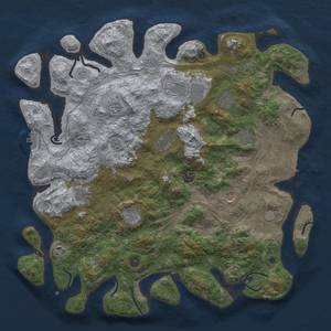 Thumbnail Rust Map: Procedural Map, Size: 4500, Seed: 1193115202, 18 Monuments